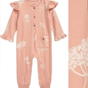 NWT Oliver Rain Organic Peach Floral Romper
